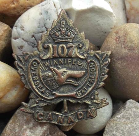 Canadian Army 107th Battalion Winnipeg CEF Brooch Pin WW1 