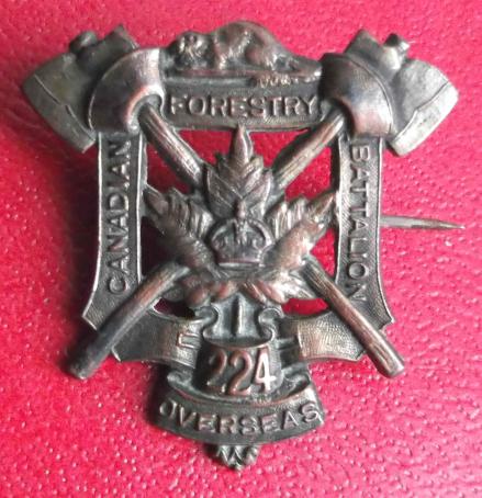 224th Canadian Forestry Battalion WW1 Sweetheart Brooch