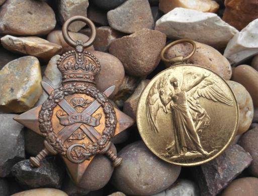 British Army WW1 1914 Star Casualty Pair York and Lancs