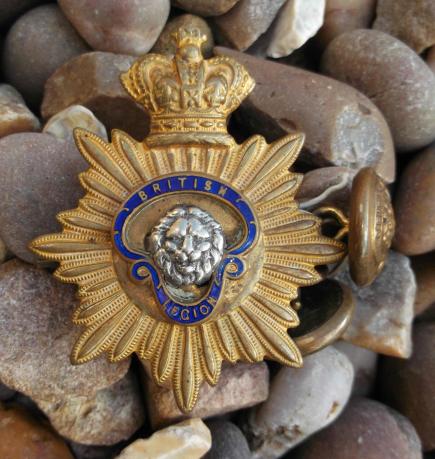 British Legion Band Cap Badge and Buttons