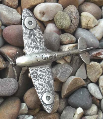 RAF Sterling Silver Model Spitfire .925 Stamped