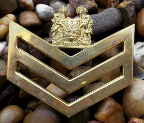 Sierra Leone Large Brass Staff Sergeant Rank Emblem