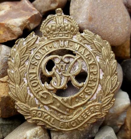 Royal Engineers Unfinished Brass Badge GVIR