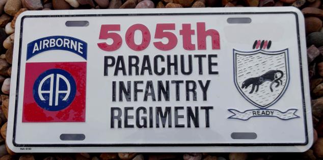 US 505th Parachute Infantry Regiment Car Plate