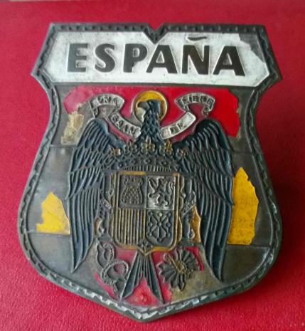 Vintage Spanish Car Bumper Automobile Badge