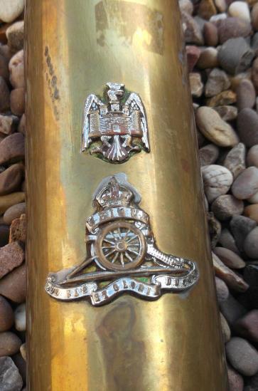 Trench Art Shell Case Bedfordshire Yeomanry and Artillery