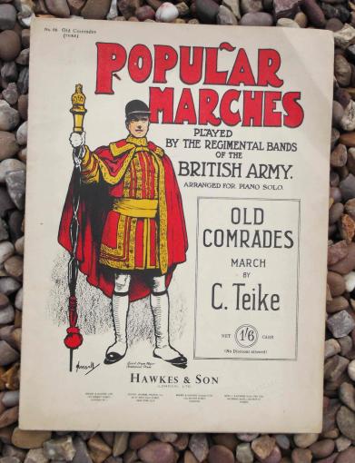 Vintage Hawkes Piano Music Sheet Old Comrades