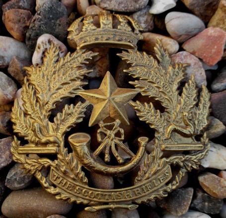 British Army Cameronians Scottish Rifles Helmet Plate - Reproduction