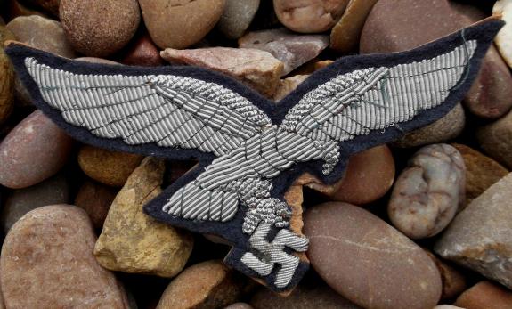 German Luftwaffe Officers Bullion Wire Breast Eagle