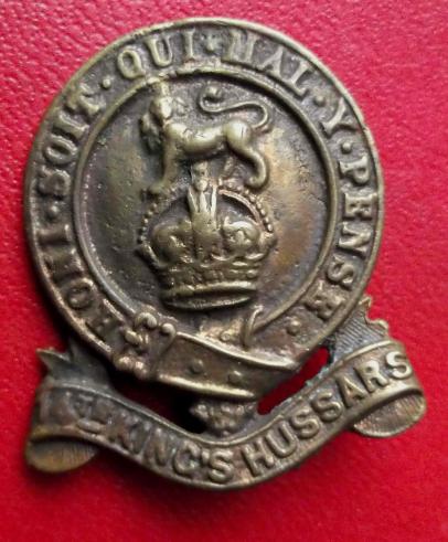 British Army 14th King's Hussars Bazaar Cap Badge