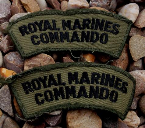 British Royal Marines Shoulder Titles Pair