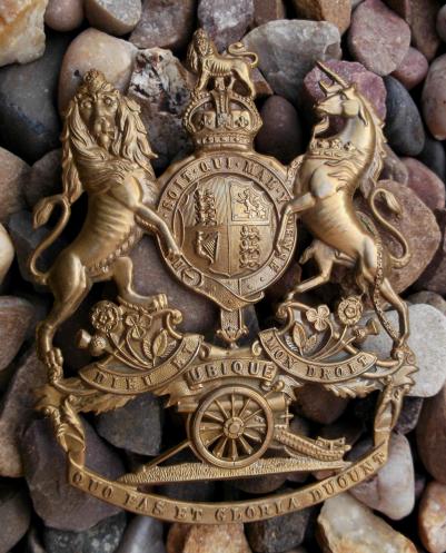 British Army Royal Artillery Kings Crown Helmet Plate