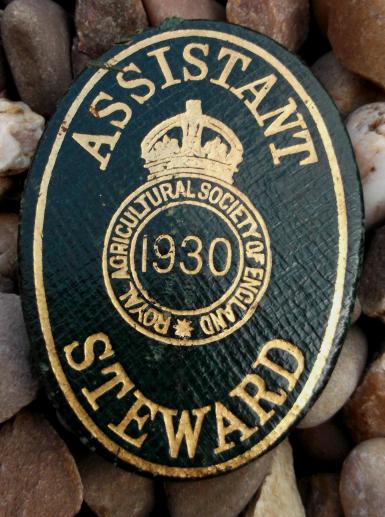 British Royal Agricultural Society Event Badge 1930 GVR