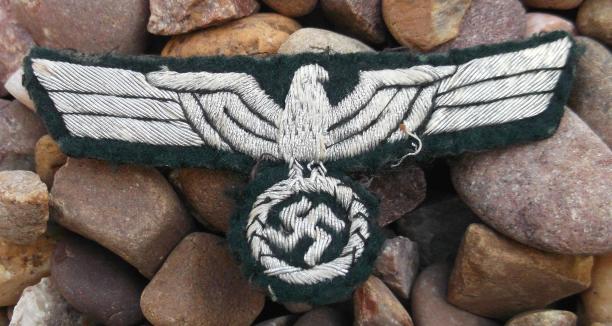 German Army WW2 Third Reich Officer Bullion Wire Breast Eagle