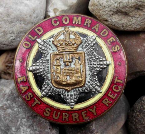 British Army East Surrey Regiment Old Comrades Badge