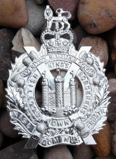 British Army King's Own Scottish Borderers Staybrite Glengarry Cap Badge