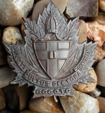 Canadian WW2 BCCOTC Cap Badge Bishop's College Officer Training Corps