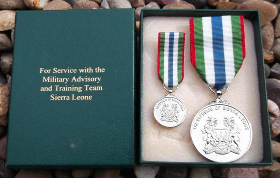 Sierra Leone Advisory & Training Medal and Miniature Cased