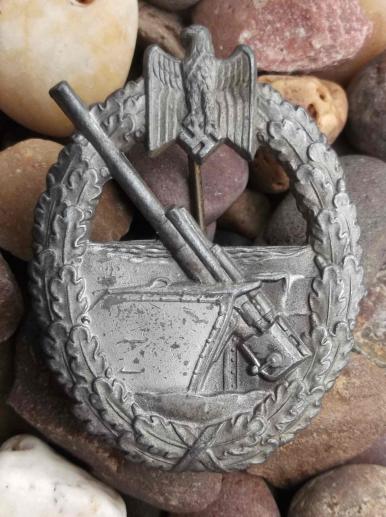 German Navy WW2 Coastal Artillery War Badge - Aurich