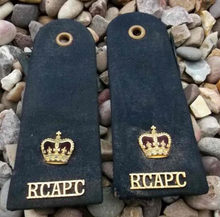 Royal Canadian Army Pay Corps RCAPC Officer Epaulettes Pair