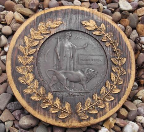 WW1 British Army Death Plaque in Wood Frame