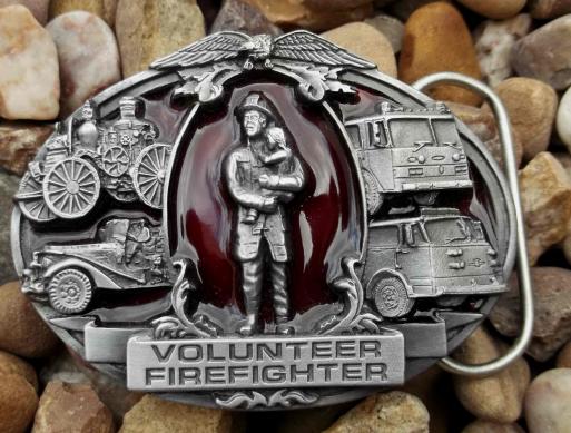 US Volunteer Firefighters Commemorative Belt Buckle