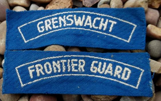 Netherlands Vintage Bilingual Border Guards Patches