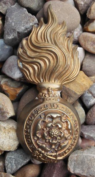 British Army Victorian Royal Fusiliers London Regiment Fur Cap Badge