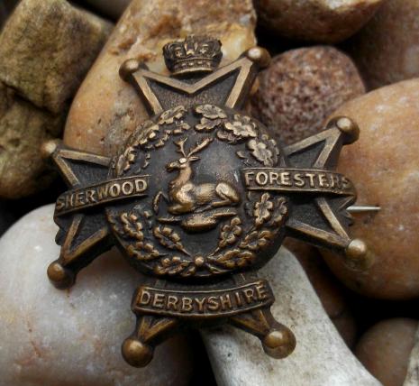 British Army Victorian Derbyshire Regiment Side Cap Badge