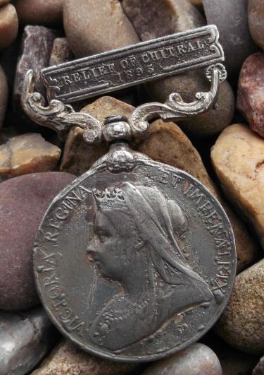 Victorian India General Service Silver Medal 1895 Excavated Plated Bronze