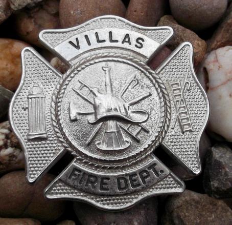 Old USA Villas NJ Fire Department Uniform Badge