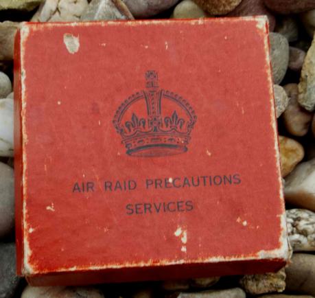 ARP Air Raid Precautions WW2 Silver Lapel Badge in Case