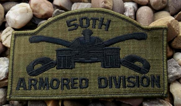 US Army 50th Armored Division Subdued Embroidered Patch