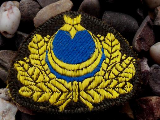 Turkish Army Machine Embroidered Officers Cap Badge