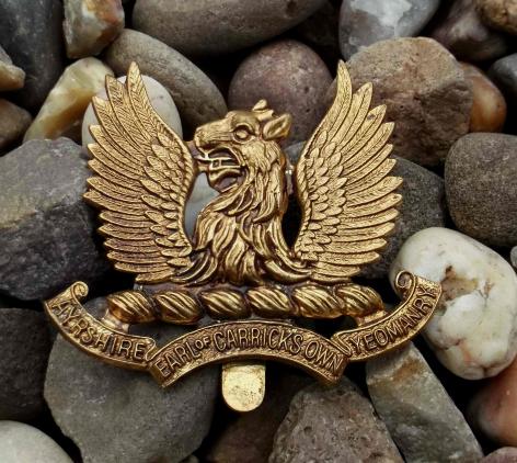 British Army Ayrshire Yeomanry Cap Badge J R Gaunt