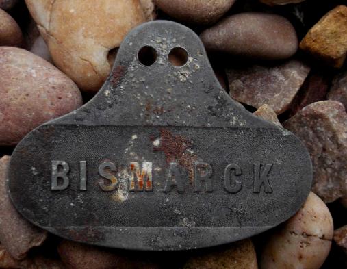 Vintage Metal Acme Bismarck Nameplate Tag