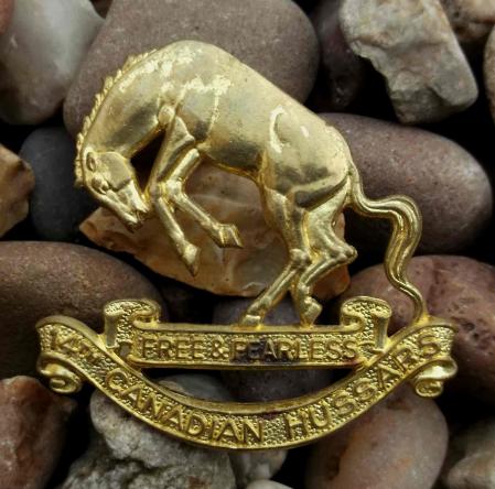 14th Canadian Hussars Maker Marked Cap Badge Canada Army