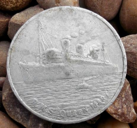 RMS Queen Mary Cunard White Star Commemorative Token Lewis's 