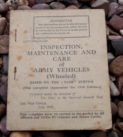 British Army Inspection Care & Maintenance of Vehicles Pamphlet 1943