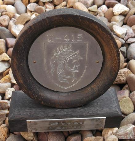 German WW2 U Boat Commemorative Plaque U415 Reproduction