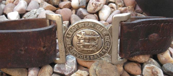 British Army Leicestershire Regiment Volunteers Belt Victorian or Edwardian