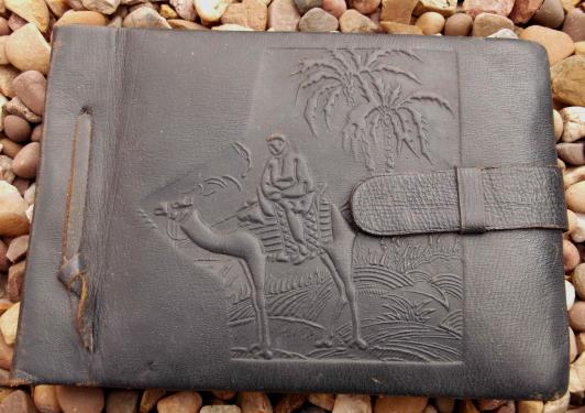 British Army WW2 Souvenir Leather Bound Photo Album Africa Campaign