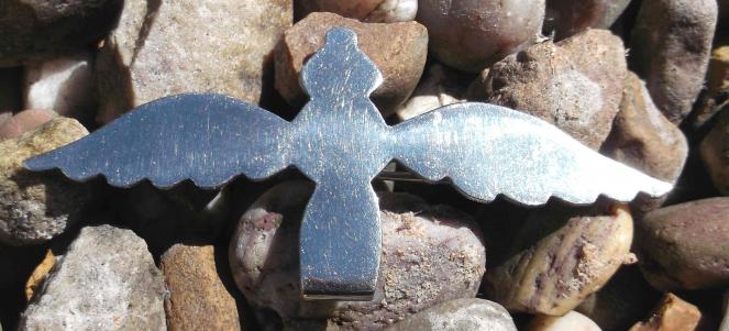 British Royal Air Force RAF Silhouette Sweetheart Brooch