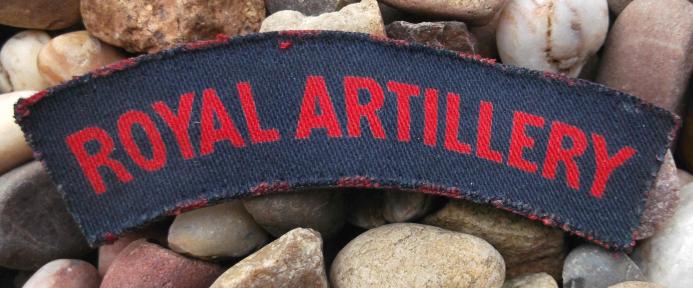 British Army WW2 Royal Artillery Printed Shoulder Title