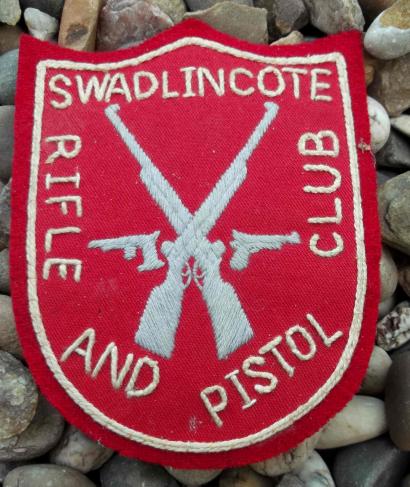 Vintage Embroidered Shooting Club Patch Swadlincote Derbyshire 