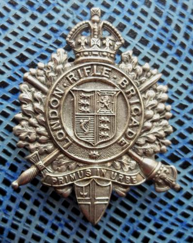 British Army London Rifle Brigade Cap Badge J R Gaunt Old Reproduction