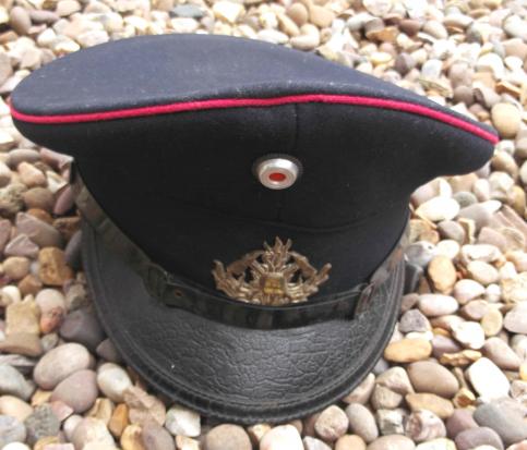 German Third Reich Fire Police Peaked Cap Reused Early Post War