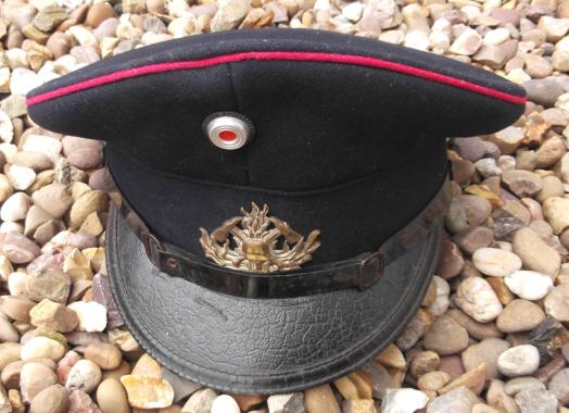 German Third Reich Fire Police Peaked Cap Reused Early Post War extra Pics