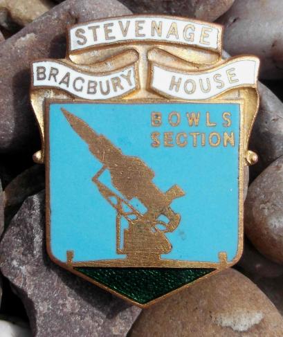 British Bowling Section Missile Launcher Pin Badge Stevenage H W Miller