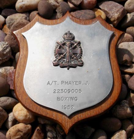 British Army Boxing Trophy Shield 1950s Apprentice School